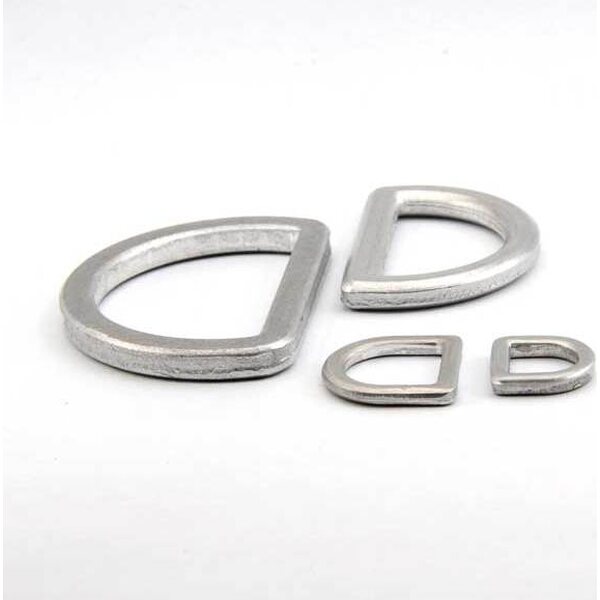 Aluminium D-ring 38 mm, Aluminum, 38 mm