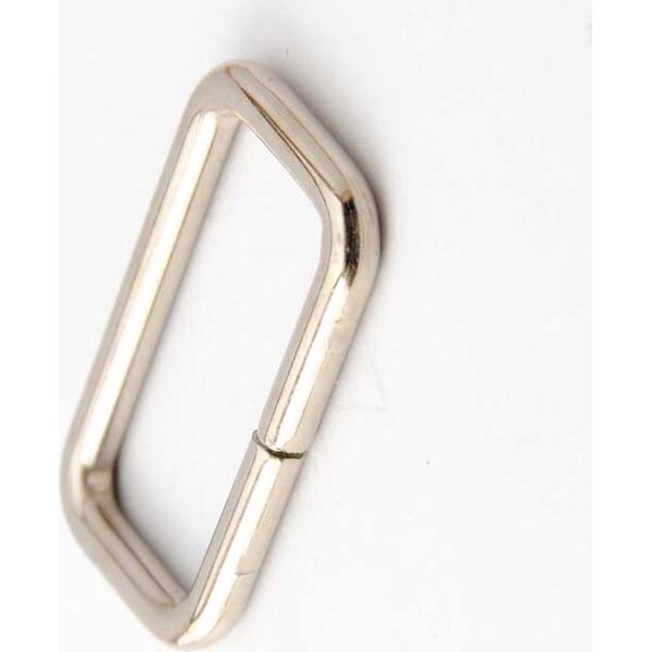 Steel Rectangular Loop 25mm, Nickled