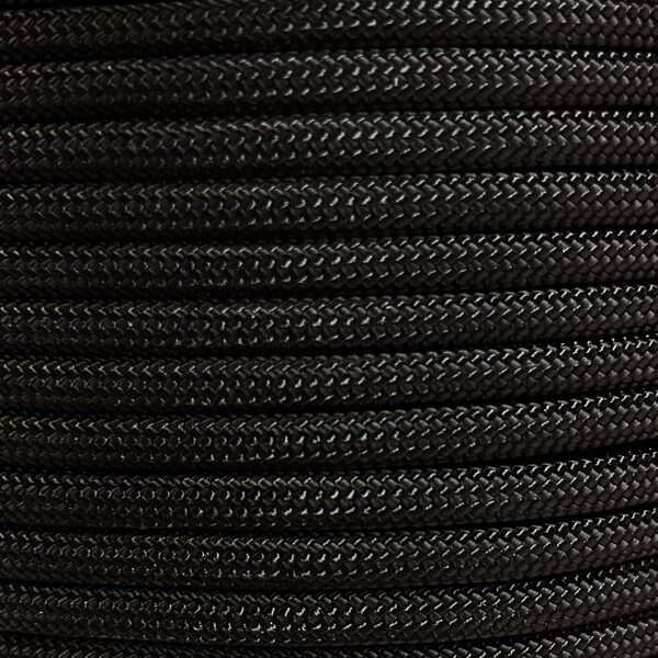 Paracord 550 Type III nailonnyöri, 38 väriä, Musta (016)