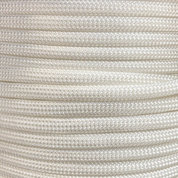 Paracord 550 Type III nailonnyöri, 38 väriä, Valkoinen (007)
