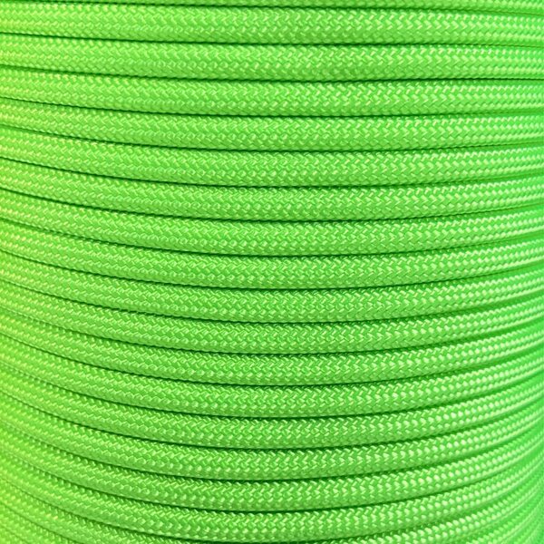 Paracord 550 Type III nailonnyöri, 38 väriä, Neonvihreä (017)