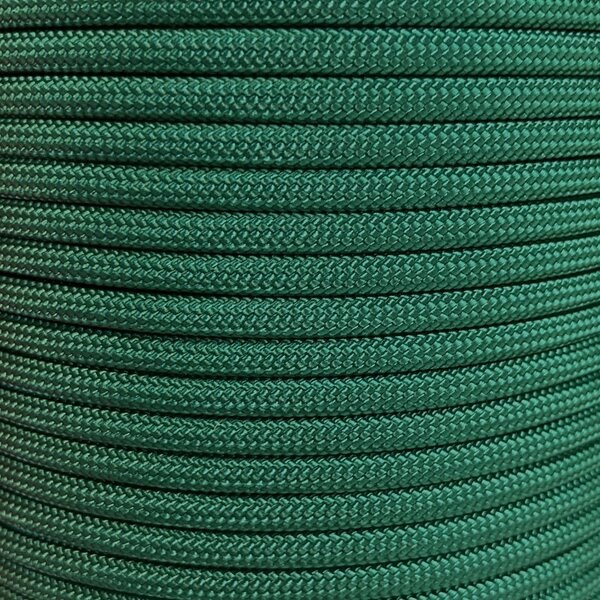 Paracord 550 Type III nailonnyöri, 38 väriä, Smaragdin vihreä (086)