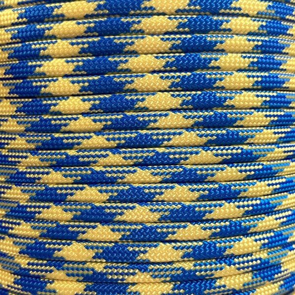 Paracord 550 Type III nailonnyöri, 38 väriä, Sini-keltainen Ukrainan lippu (155)
