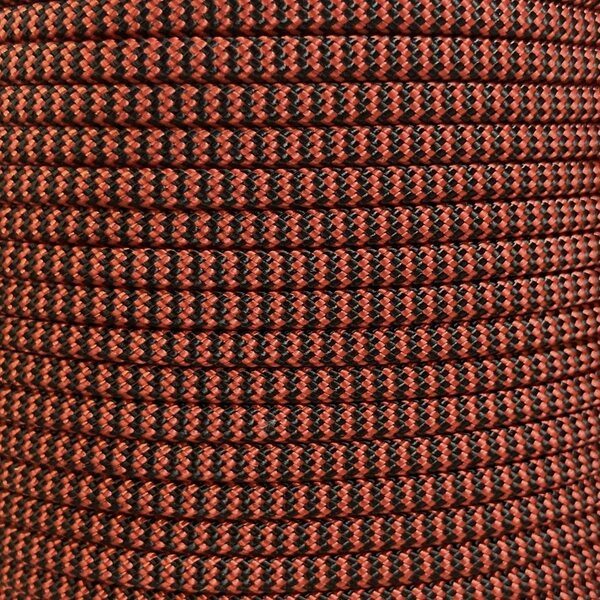 Paracord 550 Type III nailonnyöri, 38 väriä, Punamusta aalto (333)