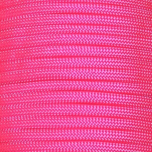 Paracord 550 Type III Nylon Cord, 38 colors, Neon Pitaya Pink (059)