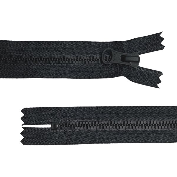 VISLON® Slim 5VH ohut ja taipuisa valu-umpiketju, 20 cm, Musta, Natulon® (Recycled Polyester)