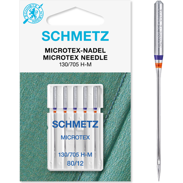 Microtex ompelukoneneulat, 80/12