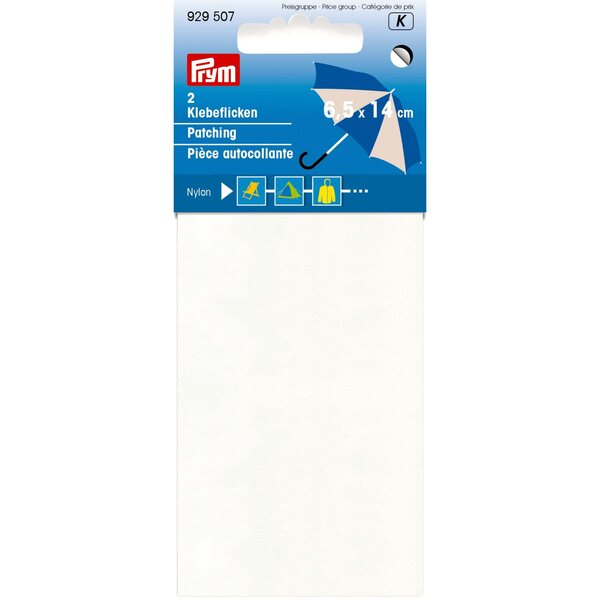 Nylon Repair Patch, White, 2 pieces of 14cm x 6.5cm, Prym 929507