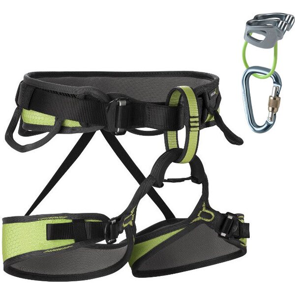 Climbing Set: Jay II sit harness + Reverso 4 + Screw Gate Carabiner