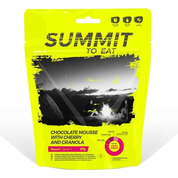 Summit To Eat Chocolate Mousse with Granola & Cherry