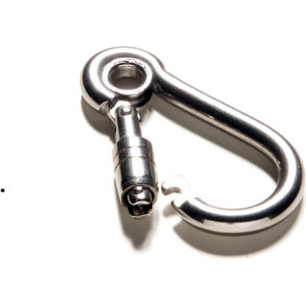 Stainless Steel Carabiner, Locking with Ring