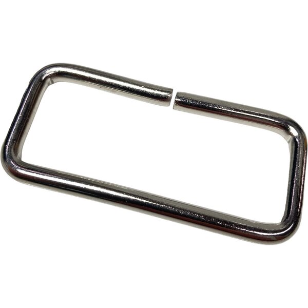 Steel Rectangular Loop 50mm, Nickled