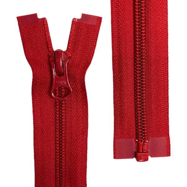 5C Separating Coil Zipper, 85 cm, Red, Natulon® (Recycled Polyester)