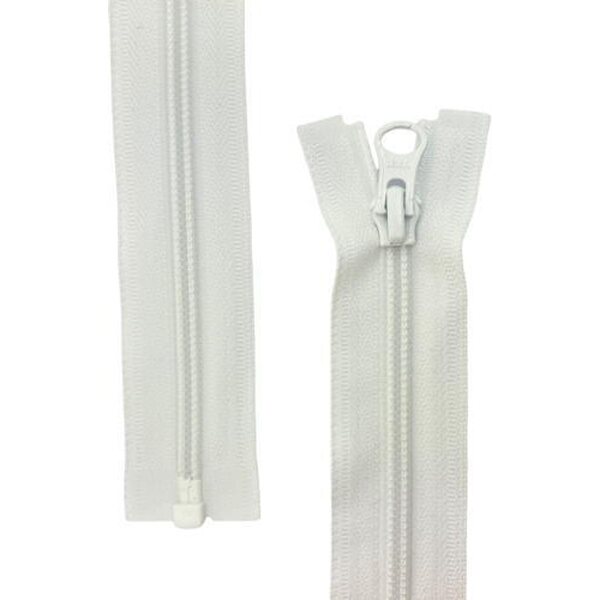 5C Separating Coil Zipper, 85 cm, White, Natulon® (Recycled Polyester)