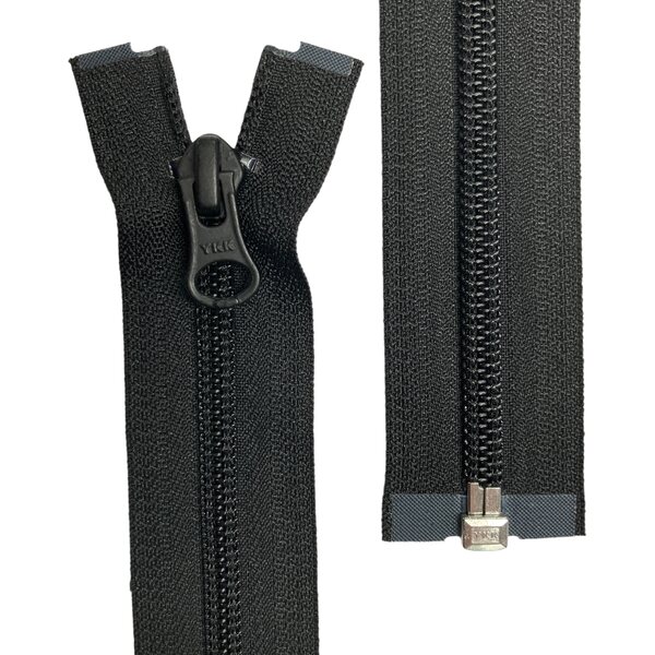 5C Separating Coil Zipper, 85 cm, Black, ECO-DYE®