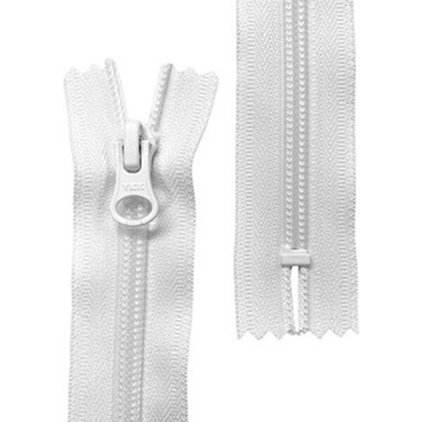 5C Closed-End Coil Zipper, 20 cm, White, Natulon® (Recycled Polyester)