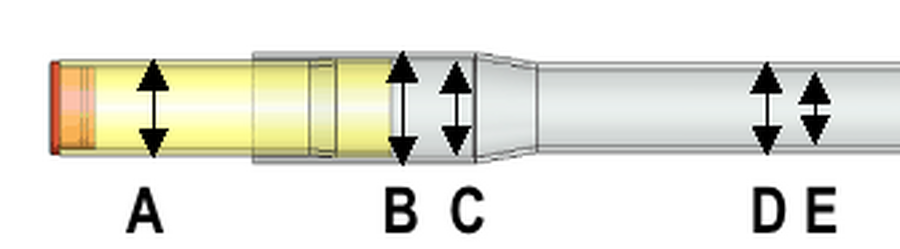 DAC Tent Pole Section Featherlite NSL 9 mm, 40 cm (400+30mm)